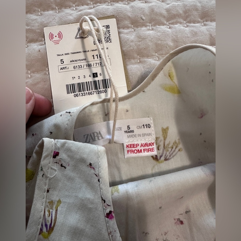 ZARA TIMELESZ FLORAL PRINT TODDLER MATCHING SET NWT SIZE 5T - Picture 5 of 10